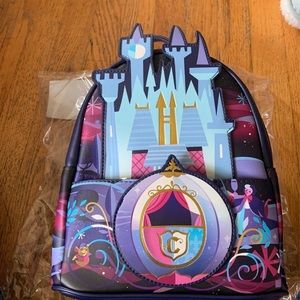 Disney Loungefly Cinderella castle mini backpack